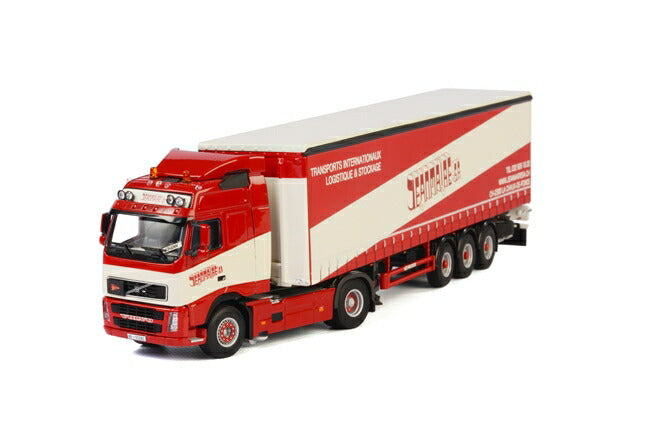 Jeanmaire VOLVO FH2 Globetrotter カーテンサイダートレーラー 3軸 トラック /WSI　1/50 建設機械模型　ミニカー