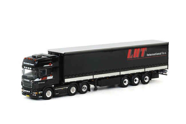 ギャラリービューアに画像をロードする, L.H.T. SCANIAスカニア R Topline カーテンサイダートレーラー 3軸/WSI　1/50 建設機械模型　ミニカー
