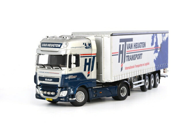 Van Heugten Transport DAF new XF SSC カーテンサイダートレーラー 3軸 トラック/WSI　1/50 建設機械模型　ミニカー