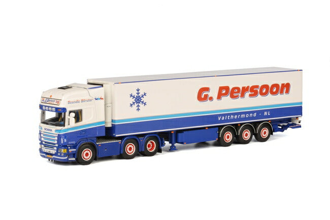 G. Persoon SCANIAスカニア R Topline リーファートレーラー Carrier 3軸トラック/WSI　1/50 建設機械模型　ミニカー