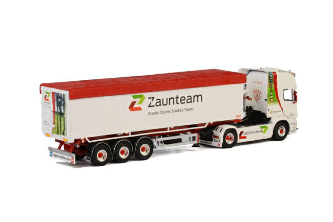 ギャラリービューアに画像をロードする, Agro Zeller SCANIAスカニア R Topline Tip Trailer Volume 3軸トレーラー /WSI 建設機械模型 工事車両 1/50 ミニチュア 重機
