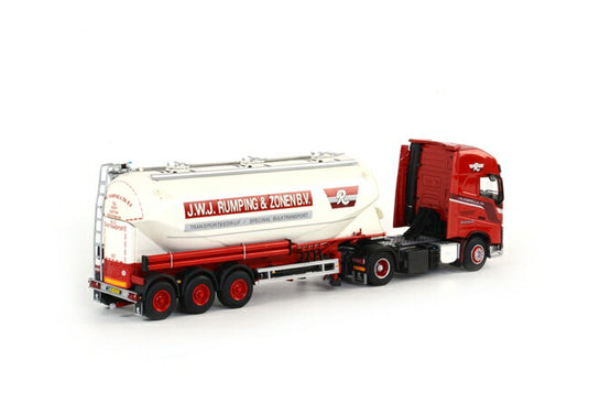 J.W.J. Rumping & Zonen B.V. Volvoボルボ H4lobetrotter bellied powder tankerトラック　トレーラー /WSI 建設機械模型 工事車両 1/50 ミニチュア 重機