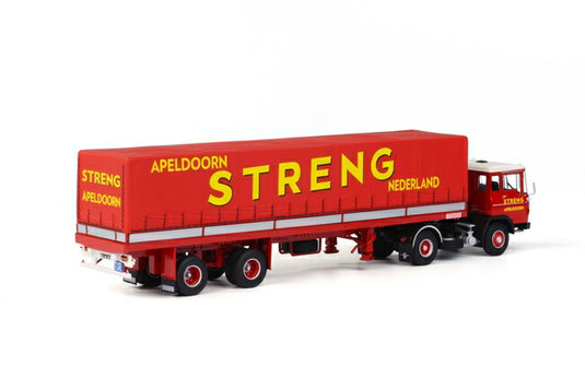 Streng DAF 2600 クラシックカーテンサイダートレーラー トラック /WSI 建設機械模型 工事車両 1/50 ミニチュア 重機