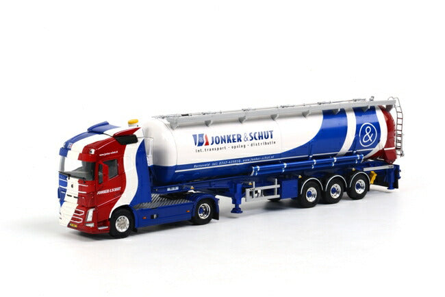ギャラリービューアに画像をロードする, Jonker en Schut Volvoボルボ FH4 Globetrotter Bulk Trailer Kipper 3軸トラック /WSI 建設機械模型 工事車両 1/50 ミニチュア 重機
