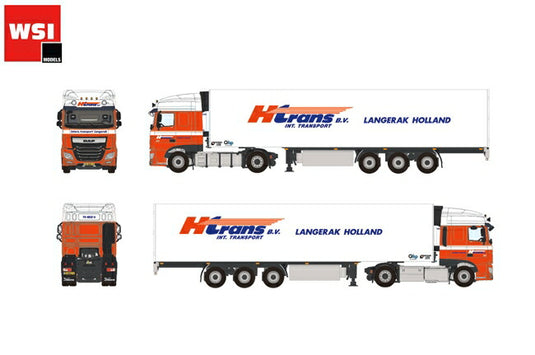 【予約】7-9月以降発売予定H Trans DAF new XF Space Cab リーファートレーラー Thermoking 3軸 トラック /WSI 建設機械模型 工事車両 1/50 ミニチュア 重機