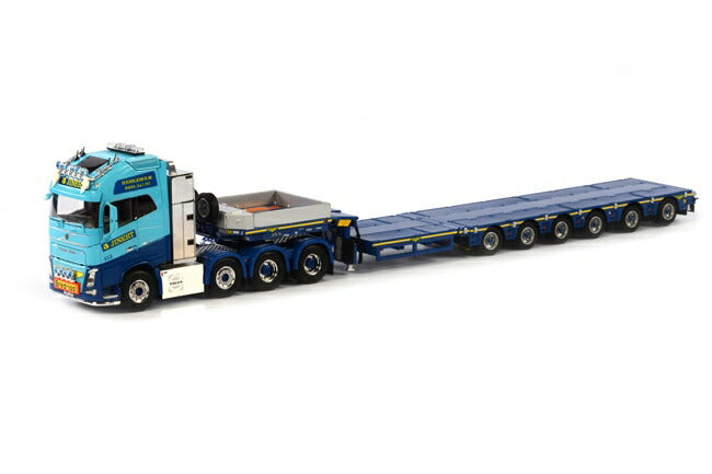 Jinert Volvoボルボ FH4 Globetrotter XL Broshuis SL 100 tonner トレーラー 6軸 トラック /WSI 建設機械模型 工事車両 1/50 ミニチュア 重機