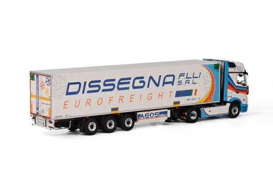 Dissegna メルセデスベンツアクトロス Giga Space リーファートレーラー Thermoking 3軸 トラック /WSI 建設機械模型 工事車両 1/50 ミニチュア 重機
