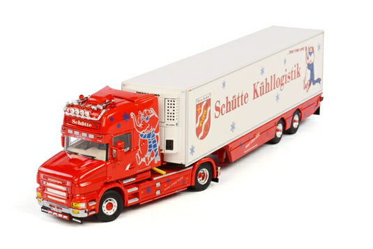 Schutte Kuhllogistik SCANIAスカニア T Topline リーファートレーラー Thermoking 2軸トラック /WSI 建設機械模型 工事車両 1/50 ミニチュア