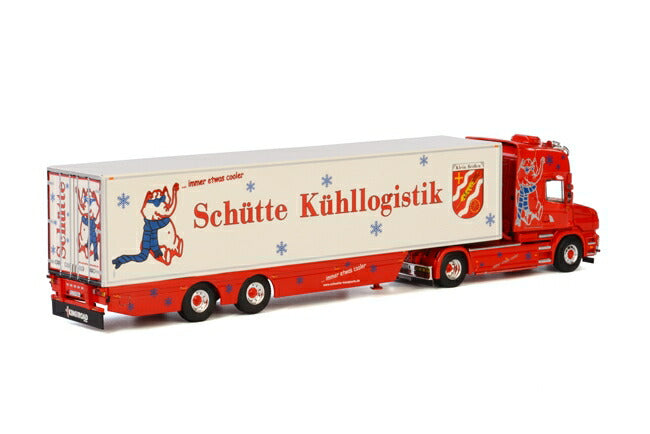 ギャラリービューアに画像をロードする, Schutte Kuhllogistik SCANIAスカニア T Topline リーファートレーラー Thermoking 2軸トラック /WSI 建設機械模型 工事車両 1/50 ミニチュア
