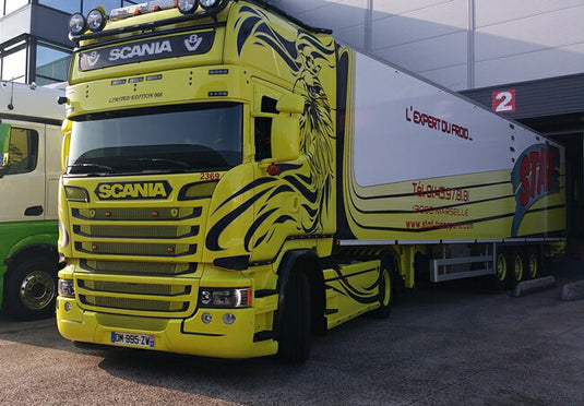 【予約】7月-9月以降発売予定Staf Scaniaスカニア R Streamline Topline リーファートレーラー Thermoking 3軸 トラック/WSI 建設機械模型 工事車両 1/50 ミニチュア