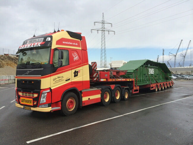 【予約】10月-12月以降発売予定Torben Rafn Volvo FH4 Globetrotter XL Broshuis 底床セミ トラックトレーラー/WSI 建設機械模型 工事車両 1/50 ミニチュア