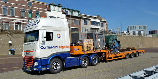 【予約】10月-12月以降発売予定Sluimers Continental DAF XF SSC Broshuis 底床セミ トラック/WSI 建設機械模型 工事車両 1/50 ミニチュア