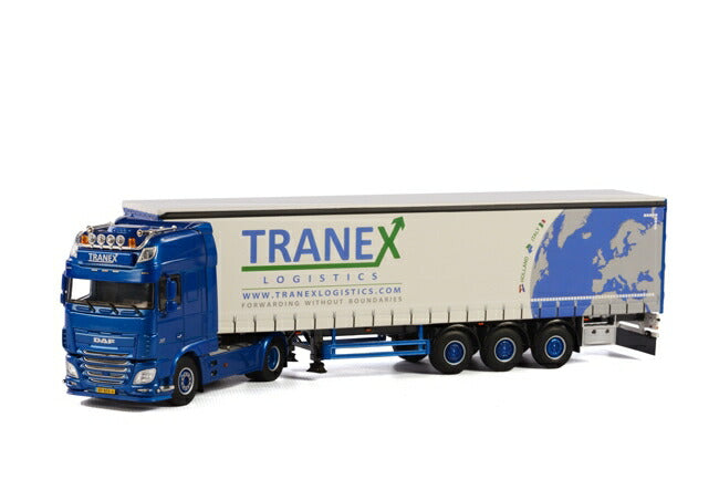 ギャラリービューアに画像をロードする, Tranex DAF XF SSC カーテンサイダートレーラー 3軸 トラック/WSI 建設機械模型 工事車両 1/50 ミニチュア
