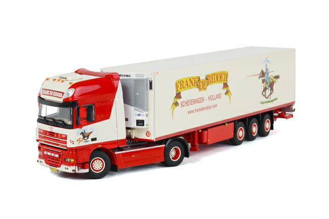 Frank de Ridder DAF XF 105 Super Space Cab リーファートレーラー Thermoking 3軸 トラック/WSI 建設機械模型 工事車両 1/50 ミニチュア