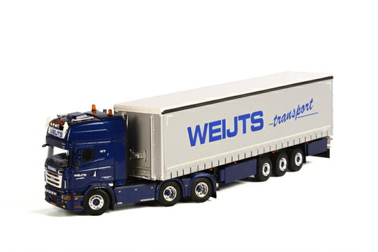 Rick Weijts Scaniaスカニア R Topline カーテンサイダートレーラー 3軸 トラック/WSI 建設機械模型 工事車両 1/50 ミニチュア