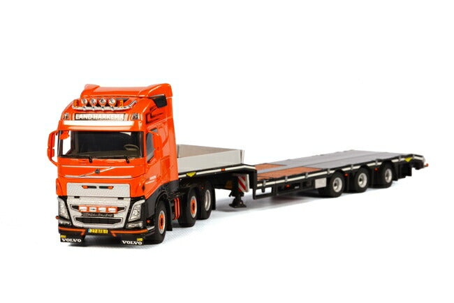 Land Harkema Volvo FH4 Globetrotter Broshuis 底床セミ トラック トレーラー/WSI 建設機械模型 工事車両 1/50 ミニチュア
