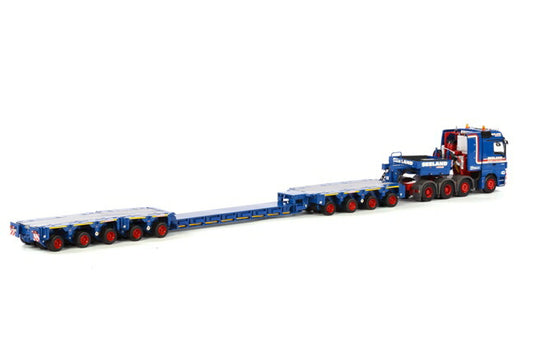 Seeland MERCEDES Actros Scheuerle Intercombi (14軸 + excavator low bed) トラック トレーラー/WSI 建設機械模型 工事車両 1/50 ミニチュア