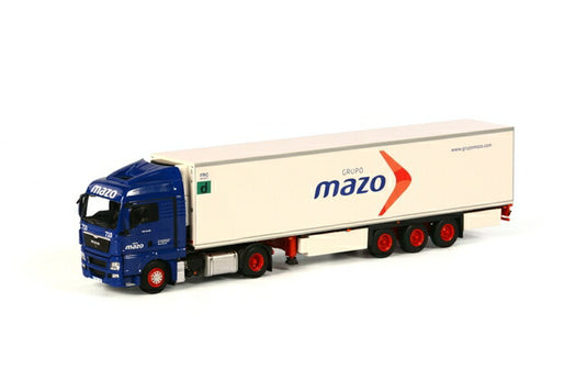 Grupo Mazo MAN TGX XLX リーファートレーラー Carrier 3軸 トラック/WSI 建設機械模型 工事車両 1/50 ミニチュア