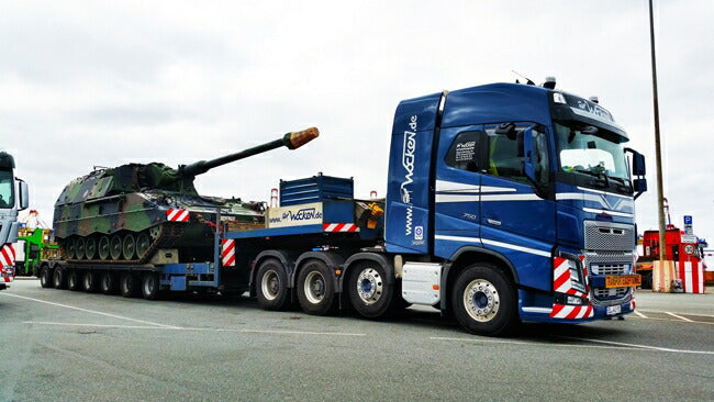 【予約】10月-12月以降発売予定Wocken Volvoボルボ FH4 Globetrotter Broshuis SL 100 tonner Trailer 7軸 トラックトレーラー/WSI 建設機械模型 工事車両 1/50 ミニチュア