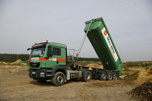 【予約】10月-12月以降発売予定Max Wild MAN TGS L Halfpipe Tipper Trailerトレーラー ダンプ /WSI 建設機械模型 工事車両 1/50 ミニチュア