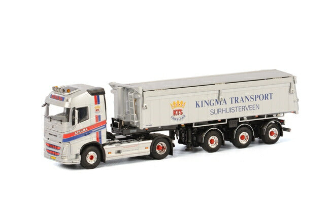 【予約】2016年1月-3月以降発売予定Kingma Volvoボルボ FH4 Globetrotter ダンプトレーラー アスファルトサンド3軸 トラック /WSI 建設機械模型 工事車両 1/50 ミニチュア