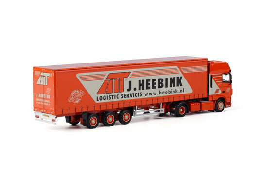 Heebink DAF XF SSC カーテンサイダートレーラー 3軸 トラック /WSI 建設機械模型 工事車両 1/50 ミニチュア
