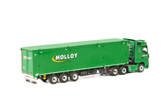 ギャラリービューアに画像をロードする, Molloy メルセデスベンツアクトロス Big Space Cargo Floor Trailer 3軸 トラックトレーラー /WSI 建設機械模型 工事車両 1/50 ミニチュア
