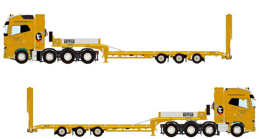 【予約】2016年4-6月以降発売予定L.A.W. Tol VOLVOボルボ FH4 Globetrotter Broshuis 底床セミ　トラック　/WSI 建設機械模型 工事車両 1/50 ミニチュア