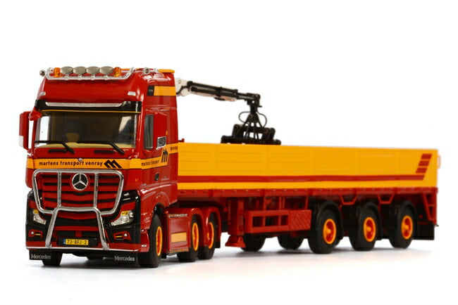 【予約】2016年4-6月以降発売予定Martens メルセデスベンツアクトロス Giga Space Brick Trailer 3軸　トラック　/WSI 建設機械模型 工事車両 1/50 ミニチュア