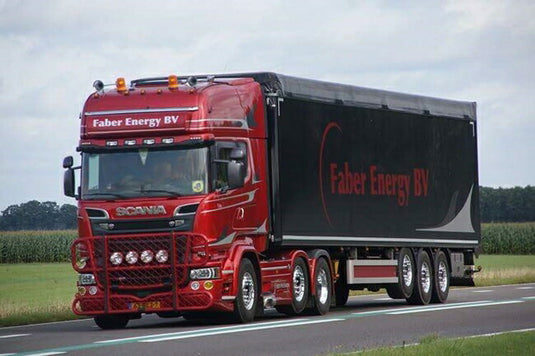 【予約】2016年4-6月以降発売予定Faber Energy SCANIAスカニア R Streamline Topline (Red Passion Edition) Cargo Floor Trailer 3軸　トレーラー　/WSI 建設機械模型 工事車両 1/50 ミニチュア