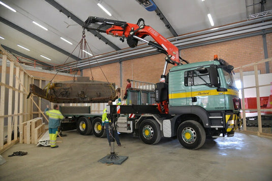 【予約】2016年4-6月以降発売予定Eberhard MAN TGS L Fassi Crane + Riged Flat bedトラック　/WSI 建設機械模型 工事車両 1/50 ミニチュア