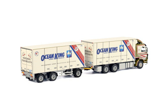 Visnes Ocean King SCANIAスカニア R113/R143 Combiトラック トレーラー　/WSI 建設機械模型 工事車両 1/50 ミニチュア