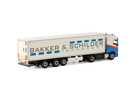 Bakker & Schilder VOLVOボルボ FH4 Globetrotter XL Box Trailer 3軸トレーラー　/WSI 建設機械模型 工事車両 1/50 ミニチュア