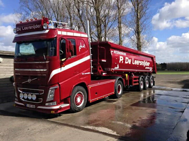 【予約】2016年4-6月以降発売予定P. de Leersnijder VOLVOボルボ FH4 Sleeper Cab Halfpipe Tipper トラック トレーラー　/WSI 建設機械模型 工事車両 1/50 ミニチュア