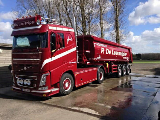 【予約】2016年4-6月以降発売予定P. de Leersnijder VOLVOボルボ FH4 Sleeper Cab Halfpipe Tipper トラック トレーラー　/WSI 建設機械模型 工事車両 1/50 ミニチュア