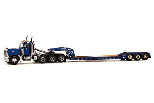 【予約】2016年4-6月以降発売予定USA Premium Line PETERBILT 379 BLUE Lowboy 3軸 トラックトレーラー　/WSI 建設機械模型 工事車両 1/50 ミニチュア