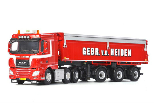 Gebr. van der Heiden DAF XF SC Tip トレーラー Asphalt & Sand 3軸ダンプトラック /WSI 建設機械模型 工事車両 1/50 ミニチュア