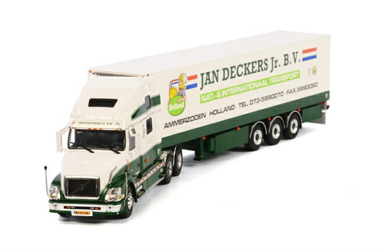 Jan Deckers Volvoボルボ VN 780 リーファートレーラー Carrier 3軸トラック トレーラー　/WSI 建設機械模型 工事車両 1/50 ミニチュア