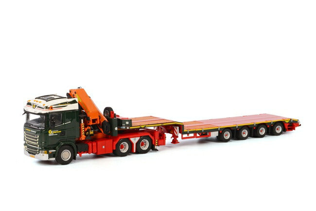 ギャラリービューアに画像をロードする, Goudriaan Transport Scaniaスカニア R Streamline Highline Semi 底床 4軸トラック トレーラー　/WSI 建設機械模型 工事車両 1/50 ミニチュア
