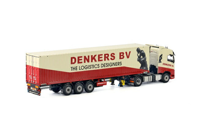 ギャラリービューアに画像をロードする, Denkers - Bontrans Volvoボルボ FH4 Globetrotter Container トレーラー 3軸 &amp; 45フィートコンテナトラック /WSI 建設機械模型 工事車両 1/50 ミニチュア

