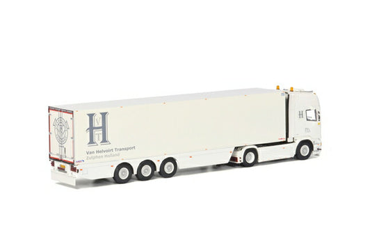 Helvoirt Scaniaスカニア R Streamline Topline リーファートレーラー Carrier 3軸トラック /WSI 建設機械模型 工事車両 1/50 ミニチュア