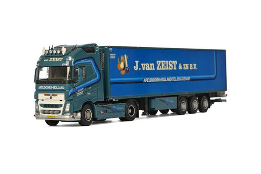 J. van Zeist Volvoボルボ FH4 Globetrotter XL リーファートレーラー Thermoking 3軸トラック トレーラー　/WSI 建設機械模型 工事車両 1/50 ミニチュア