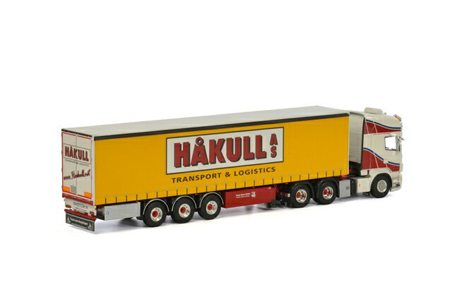 ギャラリービューアに画像をロードする, Hakull Scaniaスカニア R Topline カーテンサイダートレーラー 3軸トラック トレーラー　/WSI 建設機械模型 工事車両 1/50 ミニチュア
