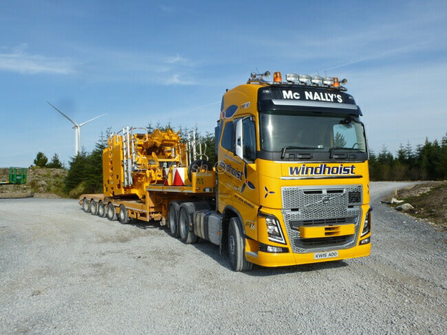 【予約】7-9月以降発売予定Mc Nally's　Volvo FH4 Globetrotter　Broshuis SL 100 tonner Trailer 6軸 トラックトレーラー /WSI 建設機械模型 工事車両 1/50 ミニチュア