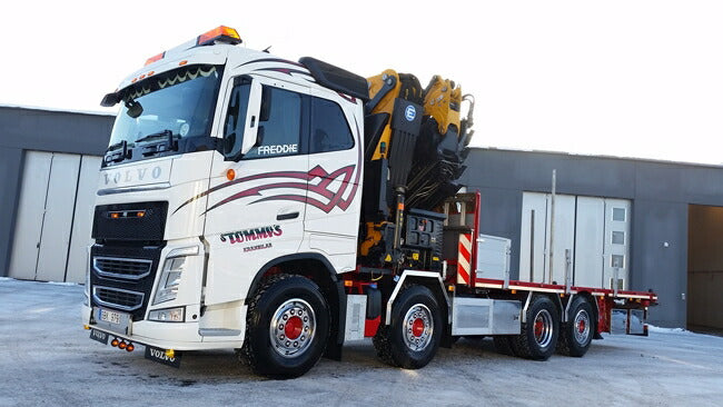 【予約】7-9月以降発売予定Tommy's Kranbilar Volvo FH4 Sleeper Cab Riged truck with Fassi 1100トラック /WSI 建設機械模型 工事車両 1/50 ミニチュア