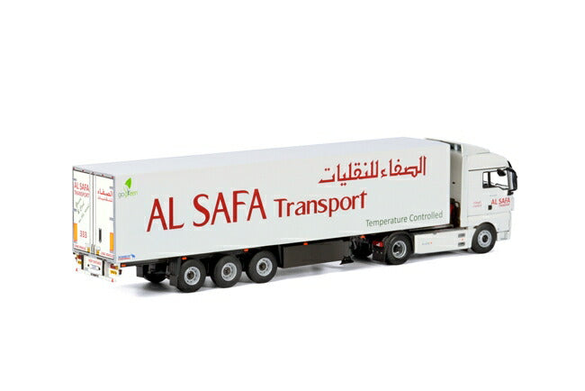 ギャラリービューアに画像をロードする, Al Safa Transport MAN TGX XLX リーファートレーラー Thermoking 3軸 トラック /WSI 建設機械模型 工事車両 1/50 ミニチュア
