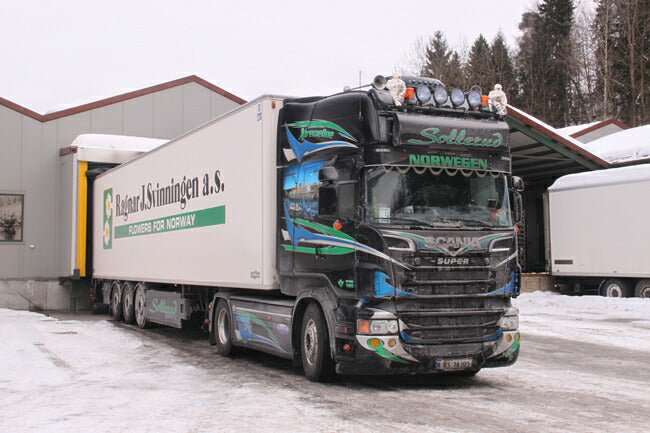 【予約】7-9月以降発売予定Sollerud Norway SCANIAスカニア R Topline リーファートレーラー Thermoking 3軸 トラック /WSI 建設機械模型 工事車両 1/50 ミニチュア