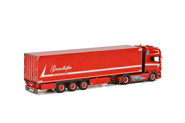 ギャラリービューアに画像をロードする, Grundhofer SCANIAスカニア R Topline リーファートレーラー Carrier 3軸 /WSI 建設機械模型 工事車両 1/50 ミニチュア
