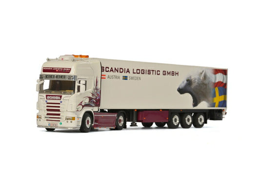 Scandia Logistic SCANIAスカニア R Topline リーファートレーラー Thermoking 3軸 トラック /WSI 建設機械模型 工事車両 1/50 ミニチュア