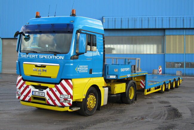 【予約】10-12月以降発売予定Siefert MAN TGX XLX Semi Lowloader 4軸 トラック /WSI 建設機械模型 工事車両 1/50 ミニチュア